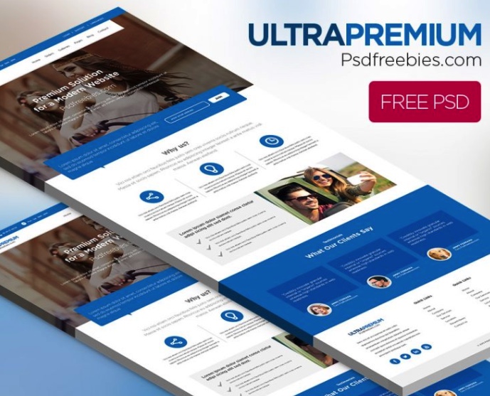 Strona korporacyjna Ultra Premium Darmowe PSD